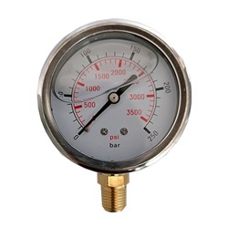 Pressure gauge DN 63 - 250 bar 1/4  M Side