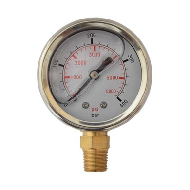Pressure gauge DN 63 - 400 bar 1/4  M Side