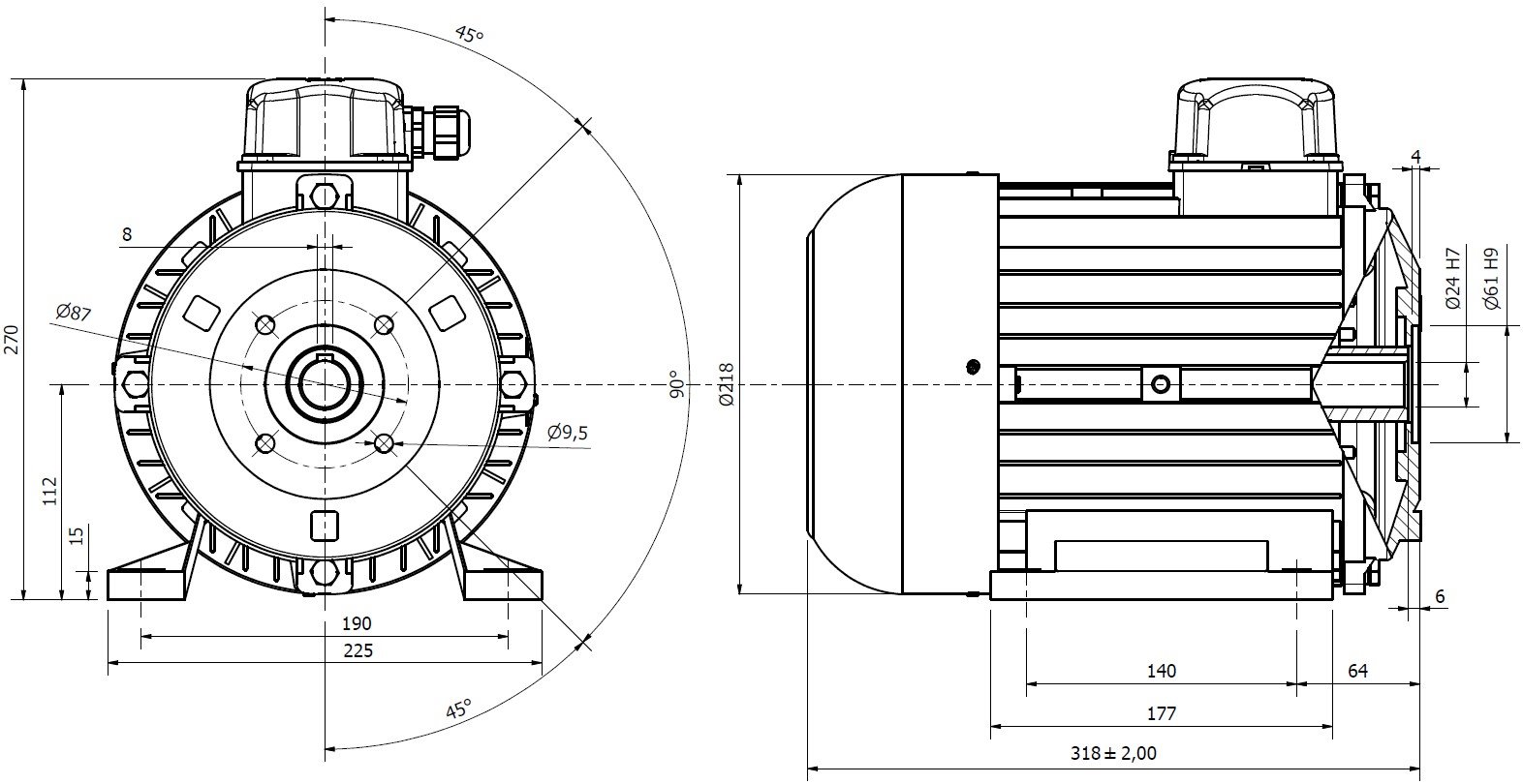 Elektromotor 400V 5,5kW H112 - bez shaft