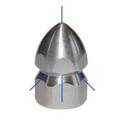 Dysza kanalizacyjna 3/8  F 3+1 - 055