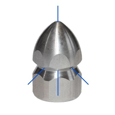 Dysza kanalizacyjna 3/8  F 3+1 - 065