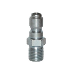 Quick coupler 12 mm zinc 1/4  M - plug