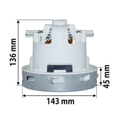 Saugturbine 1200 W 2-stufig, by pass