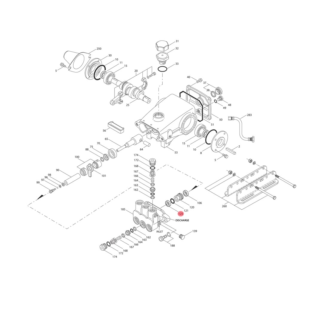 Dichtung NW 20 CAT H.P. (Buna) 125