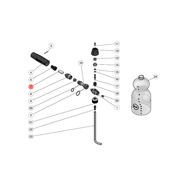 Usmerňovač pre penová lanca LS3 - pos.7