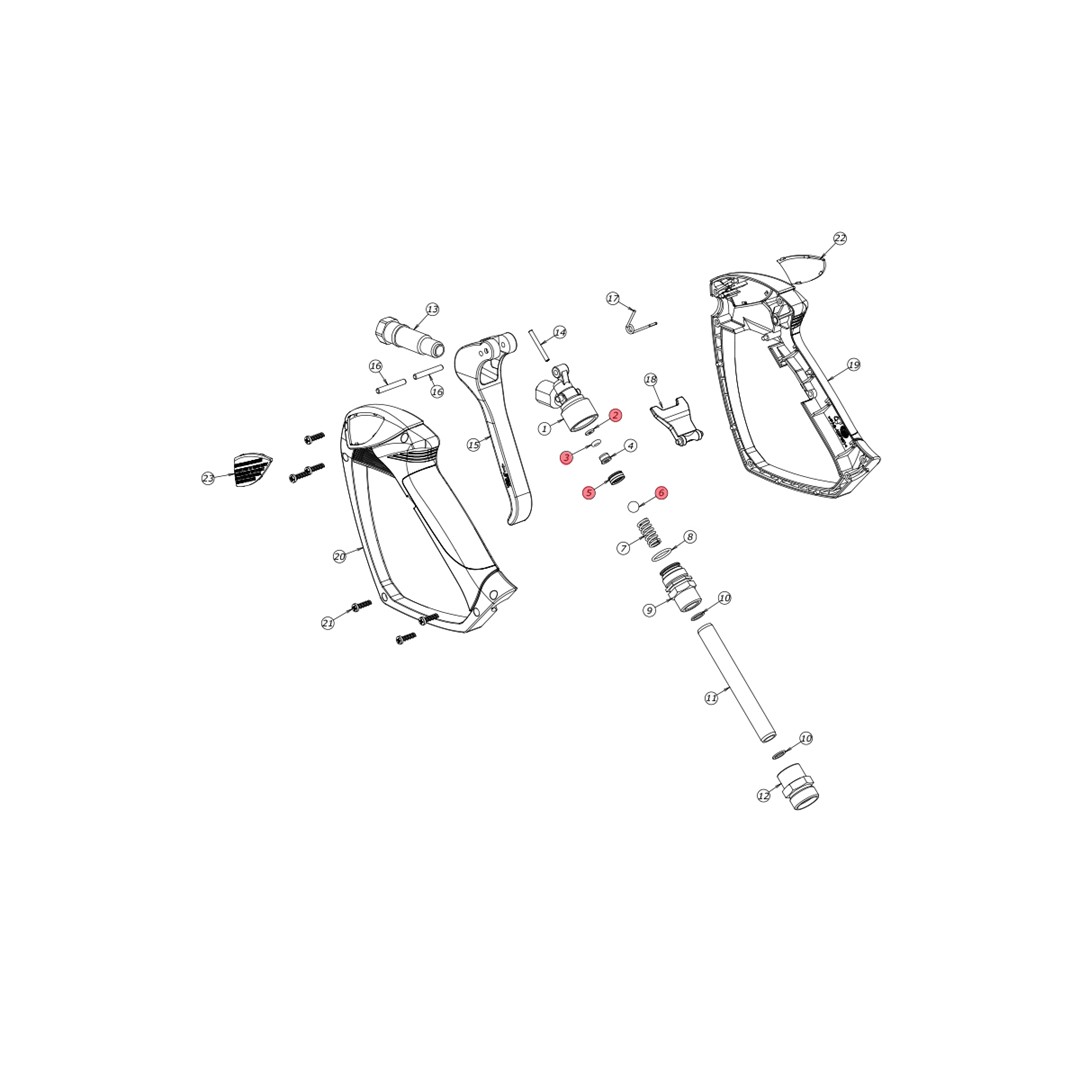 Spare parts kit for spray gun AL55