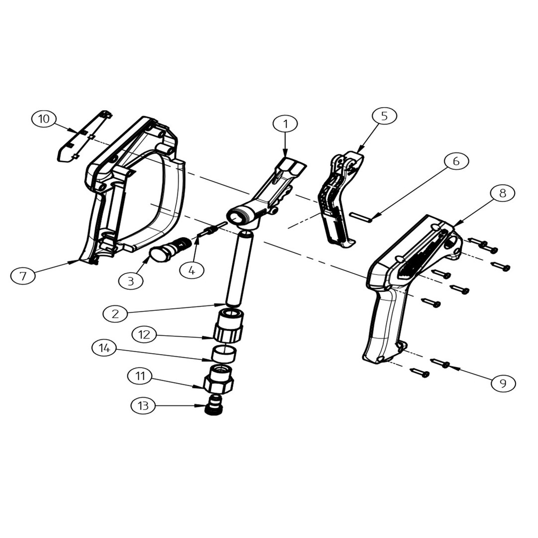 Striekacia pištoľ ST-2300 3/8" F otočný - 1/4' F