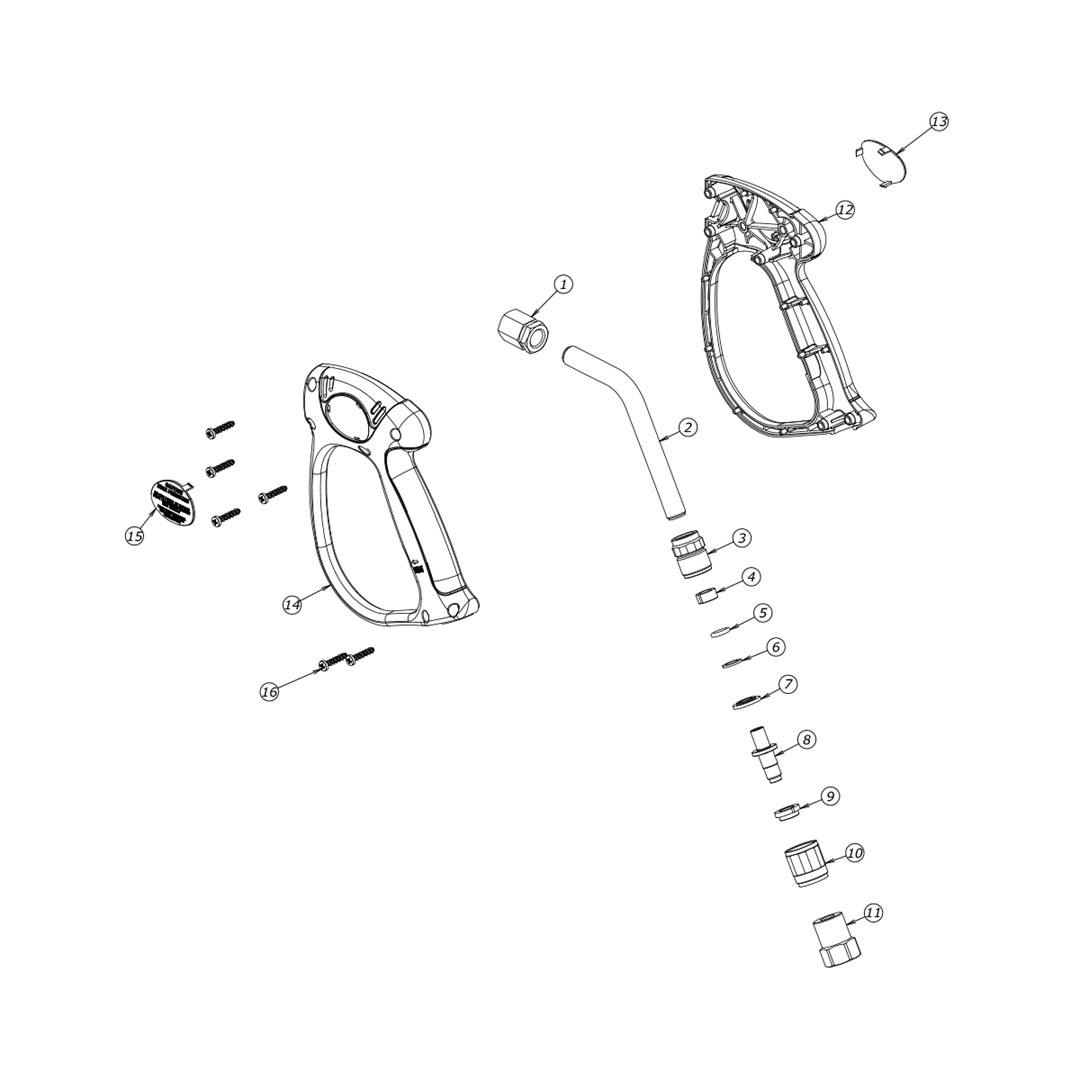 Striekacia pištoľ MV925 3/8"Fswivel-1/4"F bez trigger