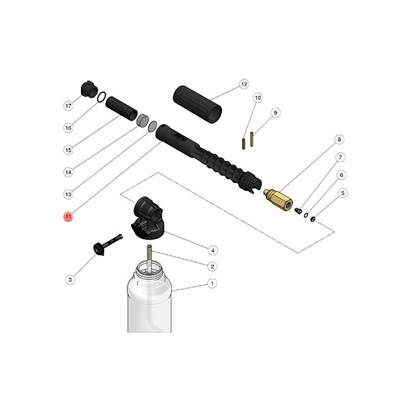 Lanca kryt pre penová lanca LS12 - pos.11