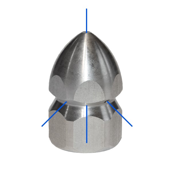 Kanalizačná tryska 3/8" F 3+1 - 045