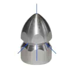 Dysza kanalizacyjna 3/8  F 3+1 - 045