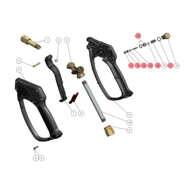 Spare parts kit for spray gun RL36-RL37