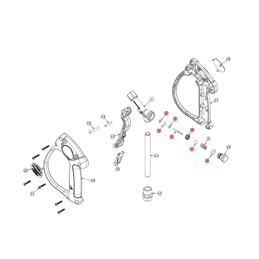 Spare parts kit for spray gun MV925