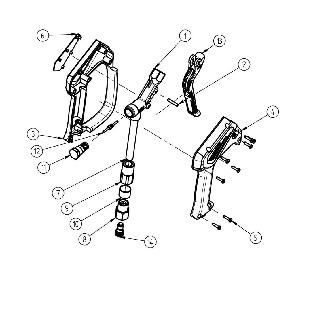 Striekacia pištoľ ST-2300 3/8"F otočný - 1/4"F freeze stop