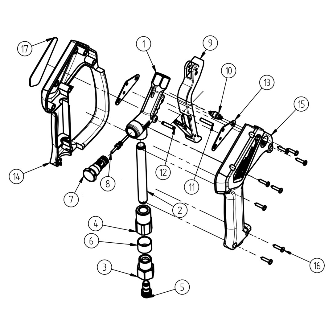 Striekacia pištoľ EW365+ 3/8" F otočný - 1/4" F weep