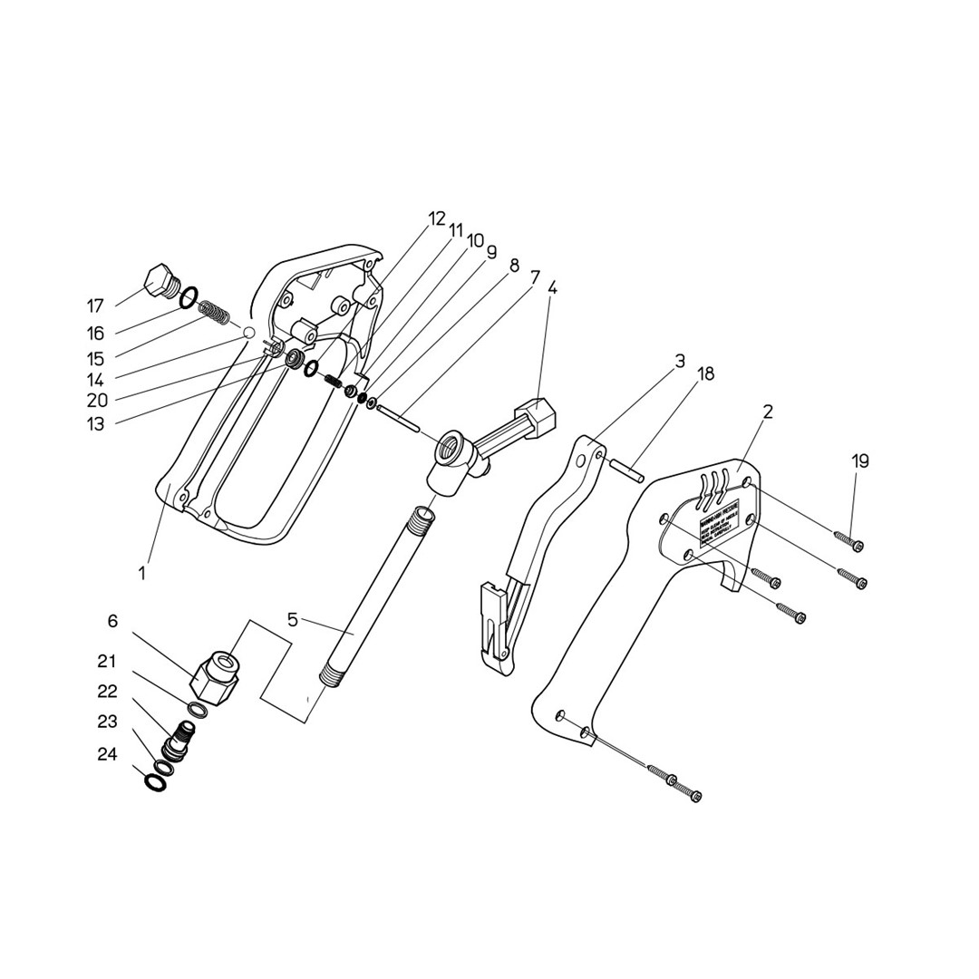 Striekacia pištoľ ST-1100 3/8" F otočný - 1/4" F