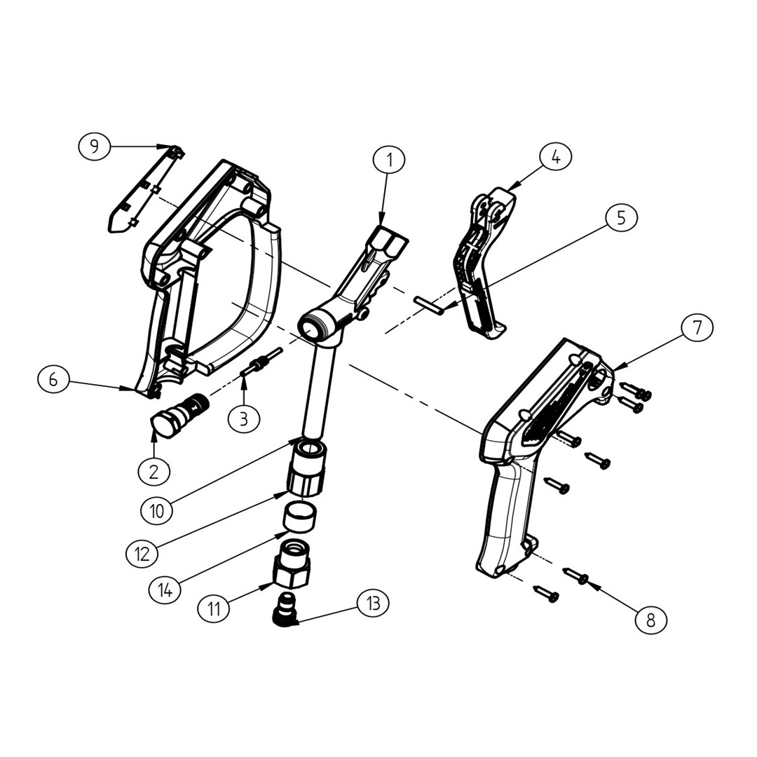 Striekacia pištoľ ST-2300 3/8" F otočný - 1/4" F weep