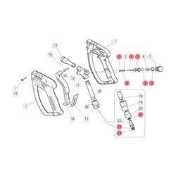 Spare parts kit for spray gun RL30