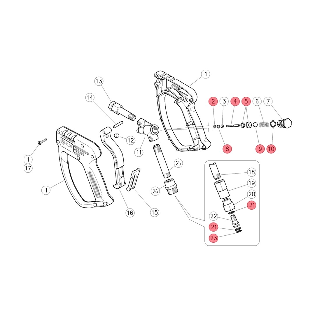 Reparatursatz für Pistole RL30