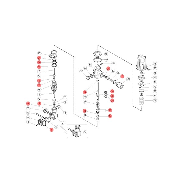 Spare parts for VB9 with switch