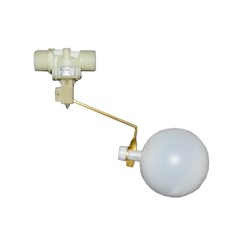 Float valve with ball horizontal