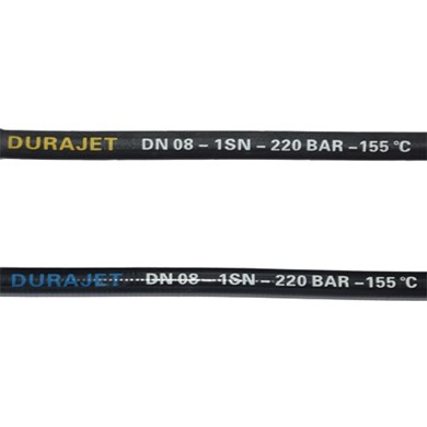 HP hose DURAJET - DN 6*2 400bar Black Smooth Cover