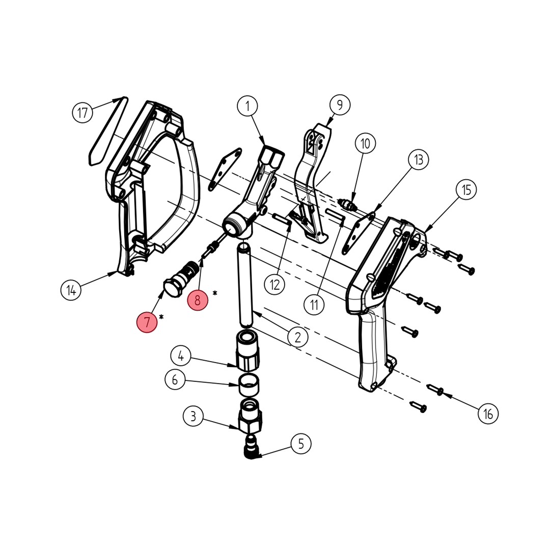 Spare parts kit for spray gun ST-2300W,EasywashW