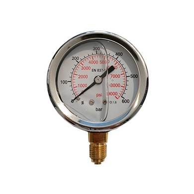Pressure gauge DN 63 - 600 bar 1/4  M Side