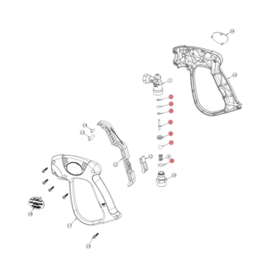 Spare parts kit for spray gun ML330